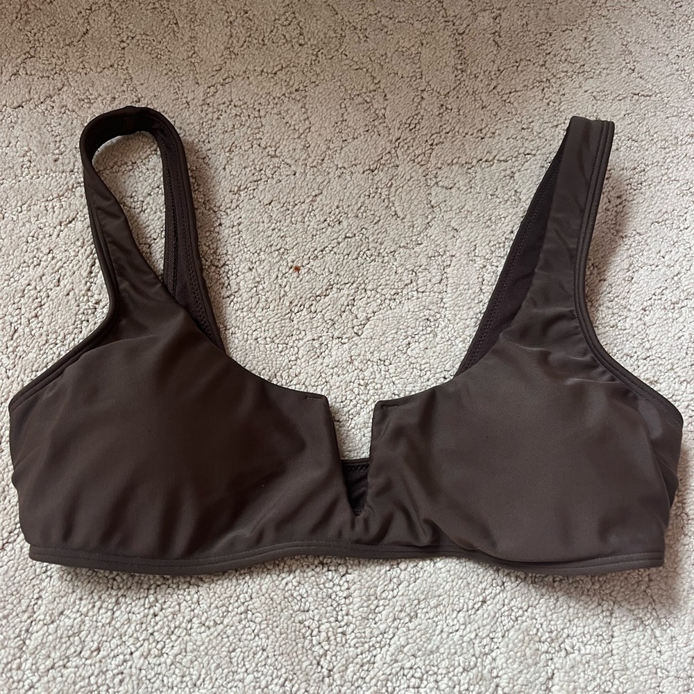 Hollister brown bikini scoop top